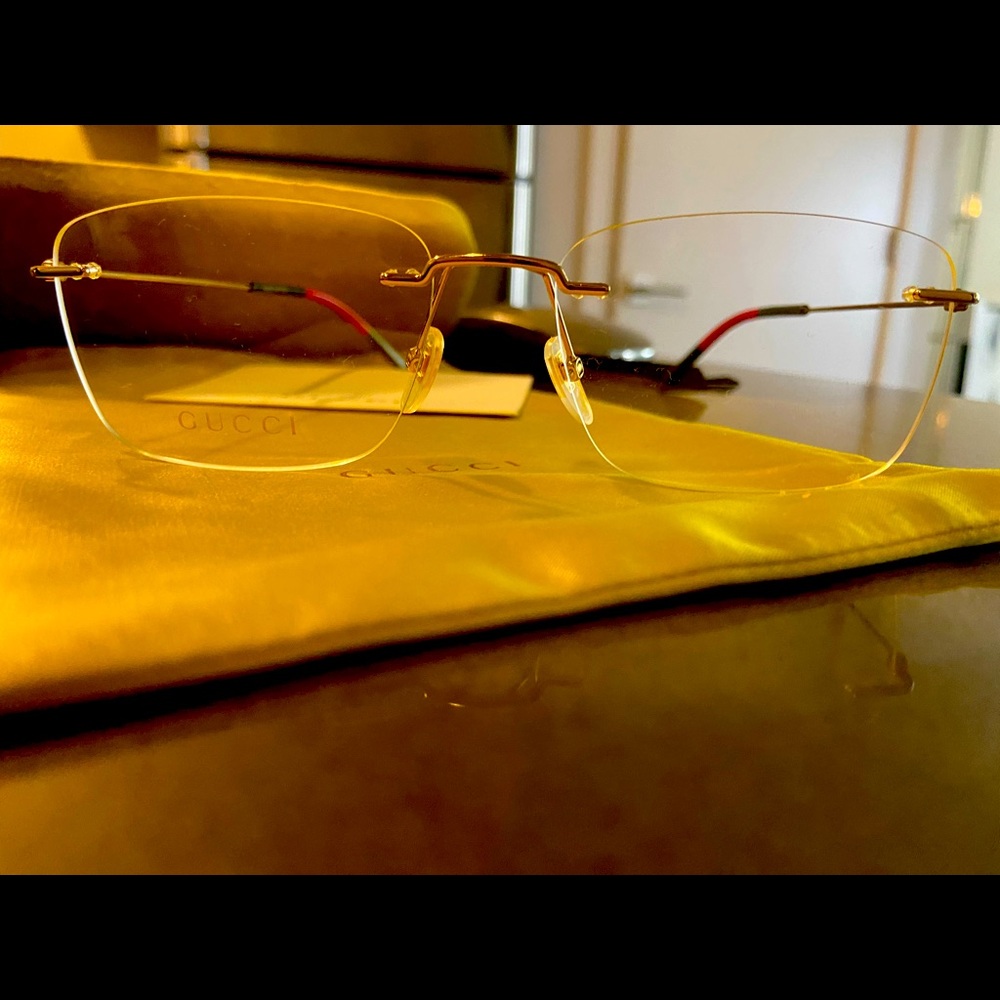 Gucci rimless glasses